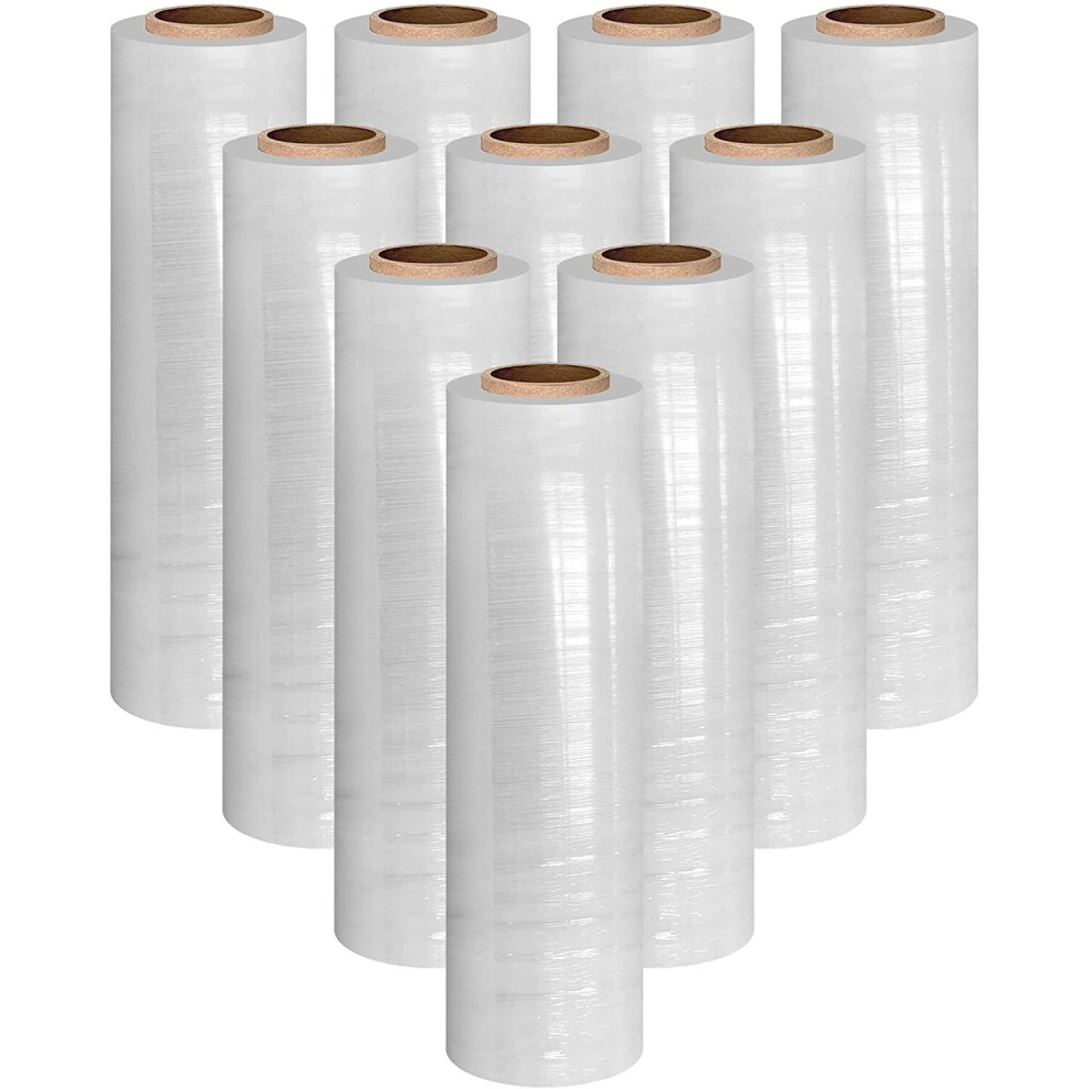 10x Pack Heavy Duty Strong Pallet/Stretch/Shrink Wrap Packaging Cling Film 17mu - 400mm x 250m