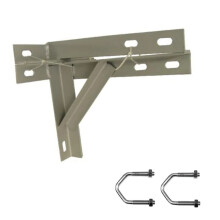 12 Inch Powder Coated T&K Wall Mount Bracket for Aerial or Satellite with 2 V Bolts
