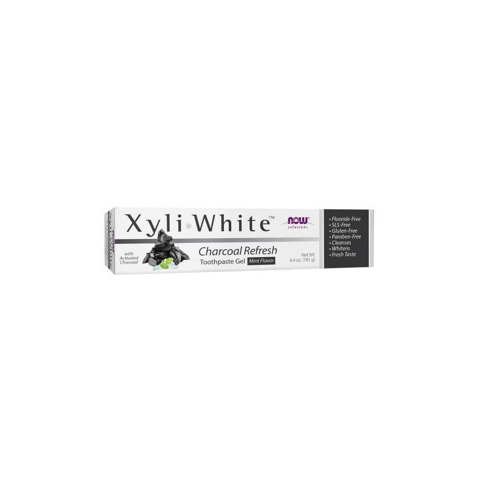 Now Foods Xyliwhite, Charcoal Refresh Toothpaste Gel - 181 Grams