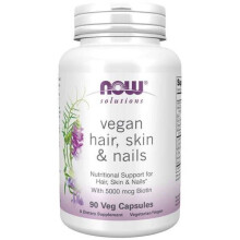 NOW Foods, Solutions, Vegan Hair, Skin & Nails, 90 Vegi-Kapseln