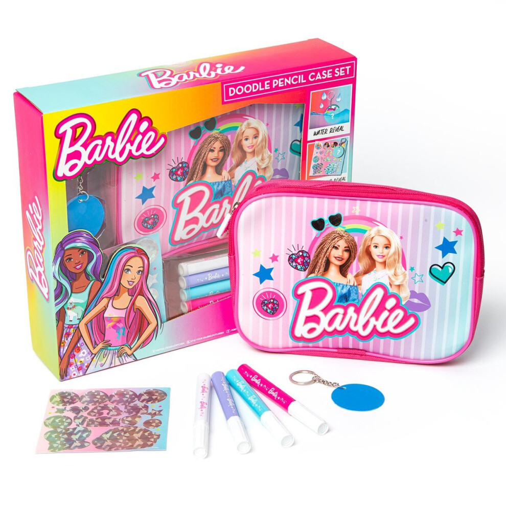 Barbie Doodle Pencil Case Set