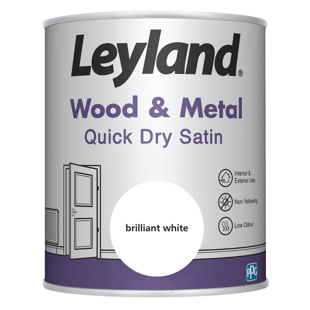 Leyland Quick Dry Satin Brilliant White 2.5L