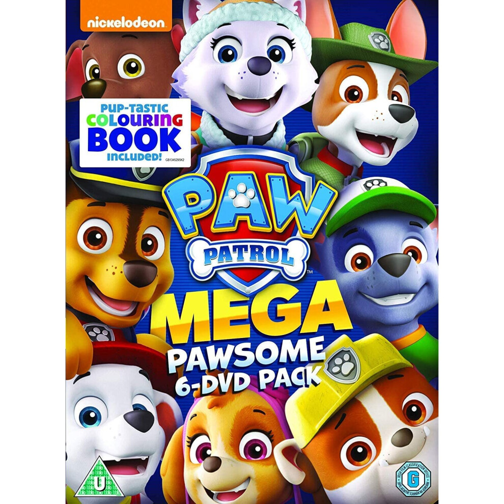 Paw Patrol- Megapawesome Pack (6-Title Boxset Includes Colouring Book) [2018] (DVD)