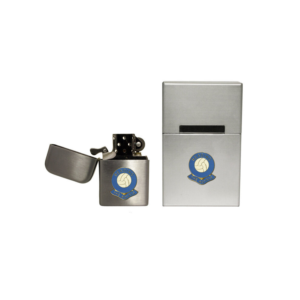 Knight Reading Football Club Stormproof Petrol Lighter And Metal Cigarette Packet Cover