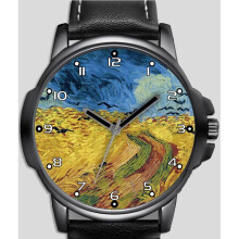 Van Gogh Wheatfield With Crows Art Sketch Unique Beautiful Wrist Watch UK FAST