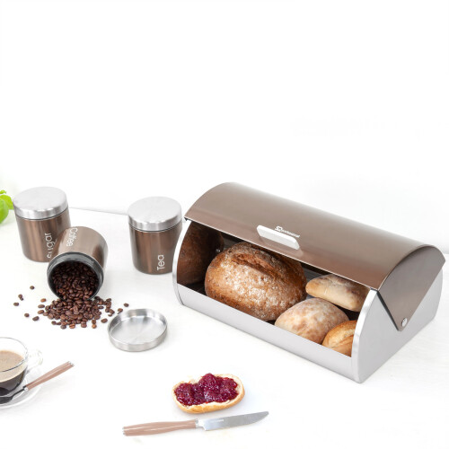 SQ Professional (Axinite-Copper) SQ Professional Gems 4pc Bread Bin - Canisters Set