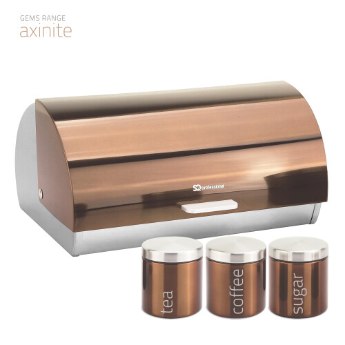 SQ Professional (Axinite-Copper) SQ Professional Gems 4pc Bread Bin - Canisters Set 1