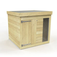 4ft x 4ft Dog Kennel & Run - Pressure Treated Tanalised Timber, Tongue & Groove Shiplap, 38x50mm Framework, Heavy Duty - 4x4DKSH
