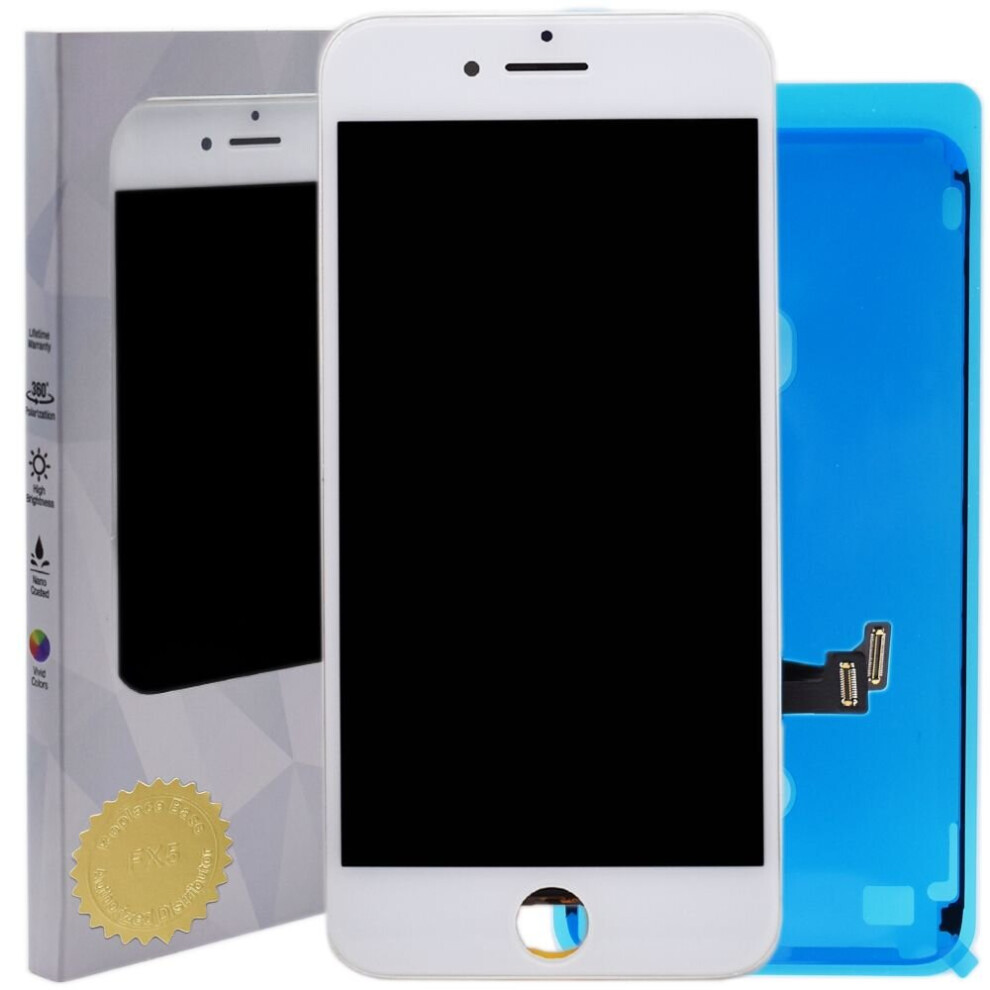 Lcd Screen For Apple Iphone 8 Plus Fx5 Touch Glass Assembly Replacement Uk White 5056157384567