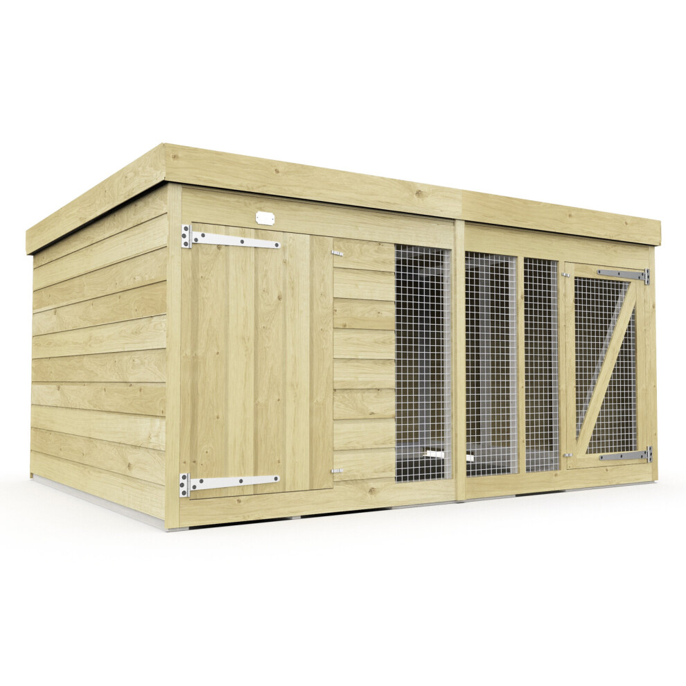 8ft x 6ft Dog Kennel & Run Treated Timber Fast & Free 2-5 Day Delivery