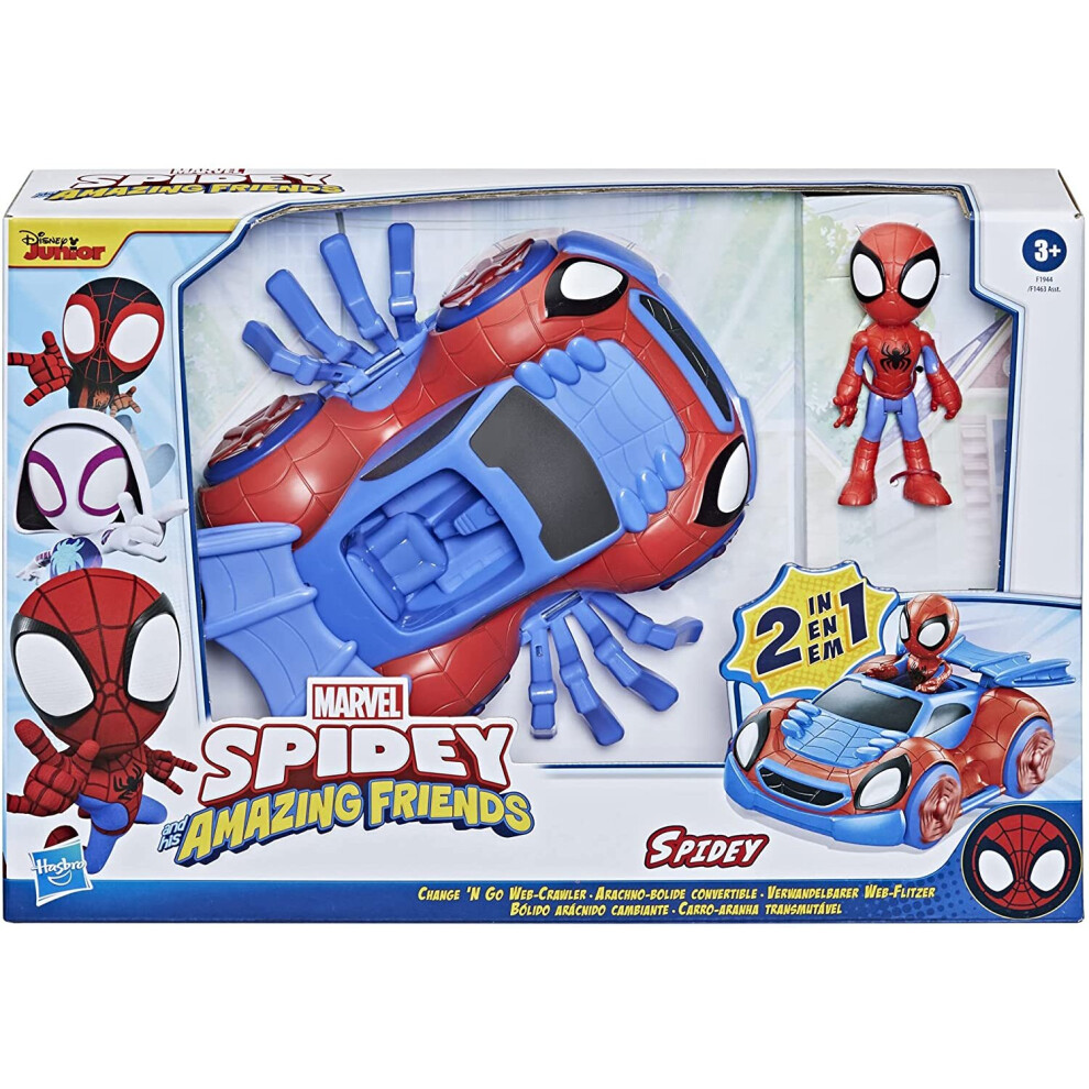 Marvel Spidey And His Amazing Friends - Change 'N Go Web-Crawler - Spidey