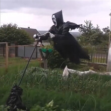 Ghostface Scream Scarecrow Hanging Ghostface Scarecrow Garden