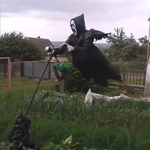 Ghostface Scream Scarecrow Hanging Ghostface Scarecrow Garden