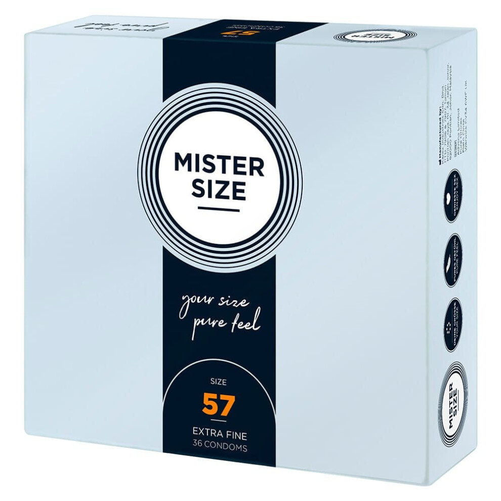 Mister Size 57Mm Natural Feel Condoms - 36 Pack