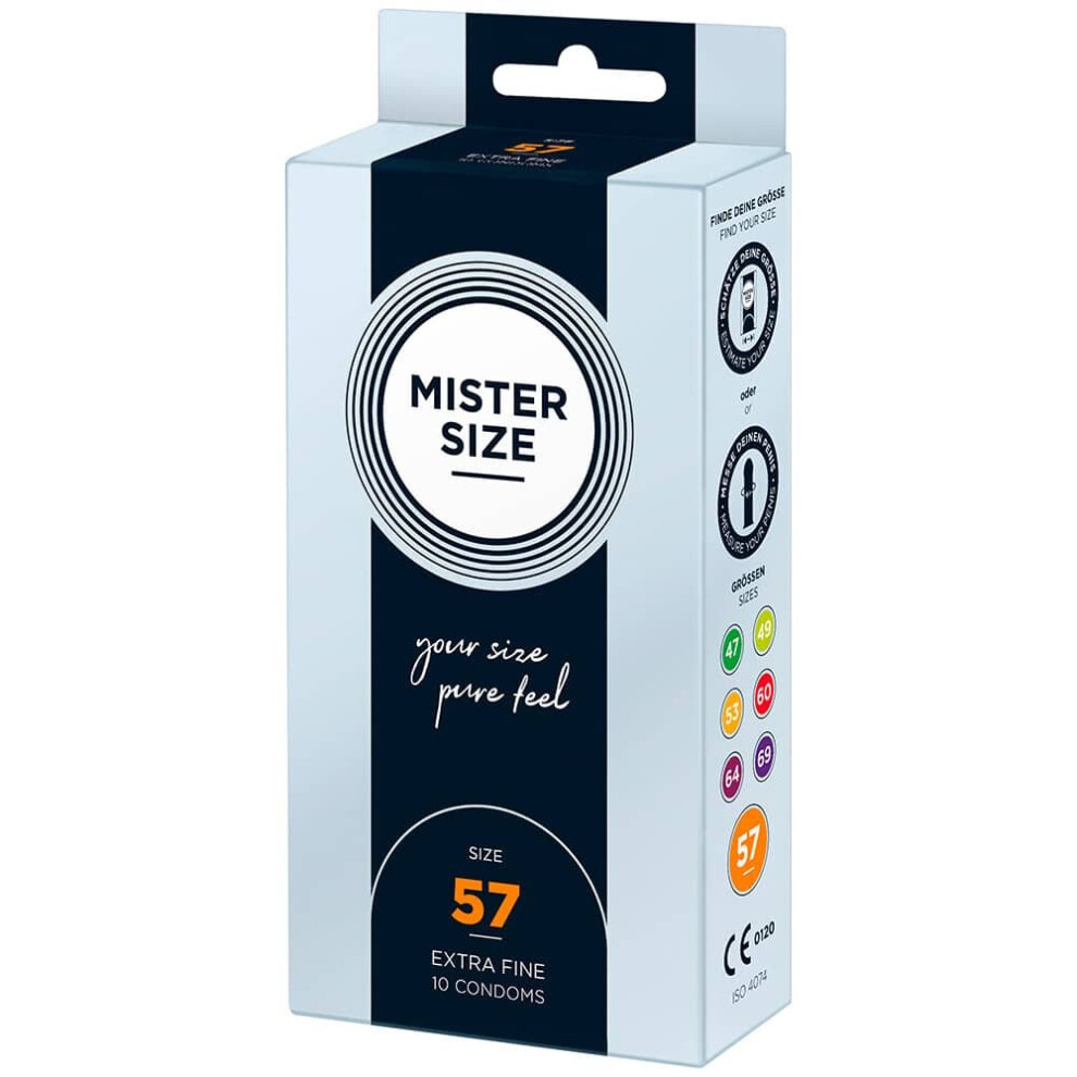 Mister Size 57Mm Natural Feel Condoms - 10 Pack