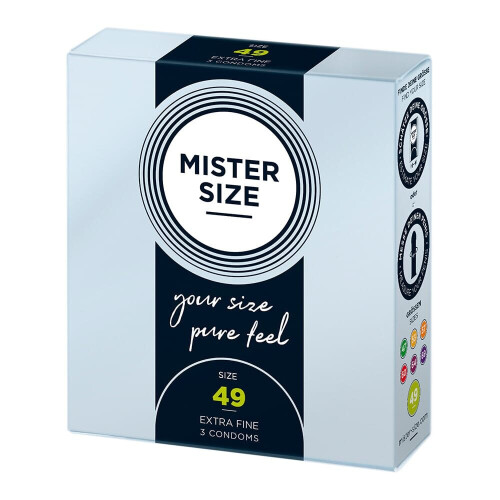 Preservativos Mister Size x3 - Ancho nominal 49mm