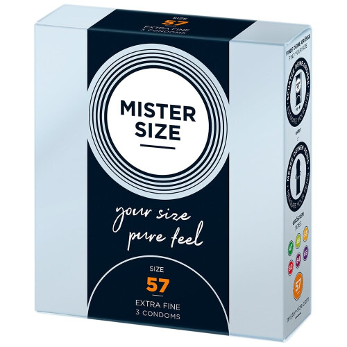 Preservativos Mister Size x3 - Ancho nominal 57mm