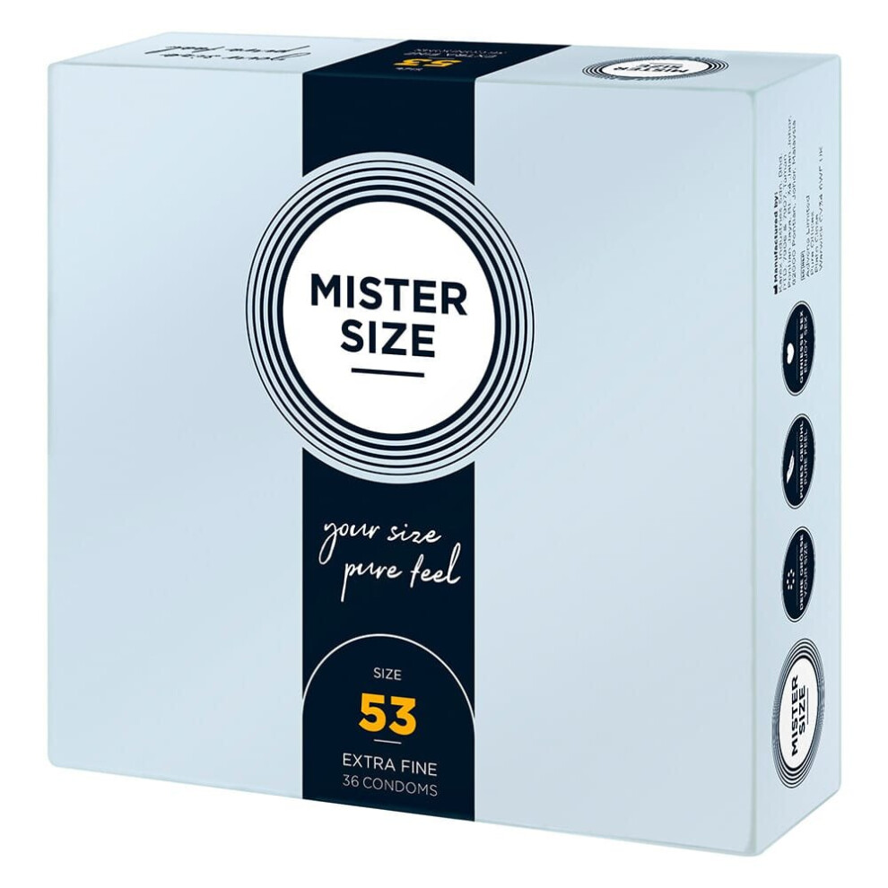 Mister Size 53Mm Natural Feel Condoms - 36 Pack