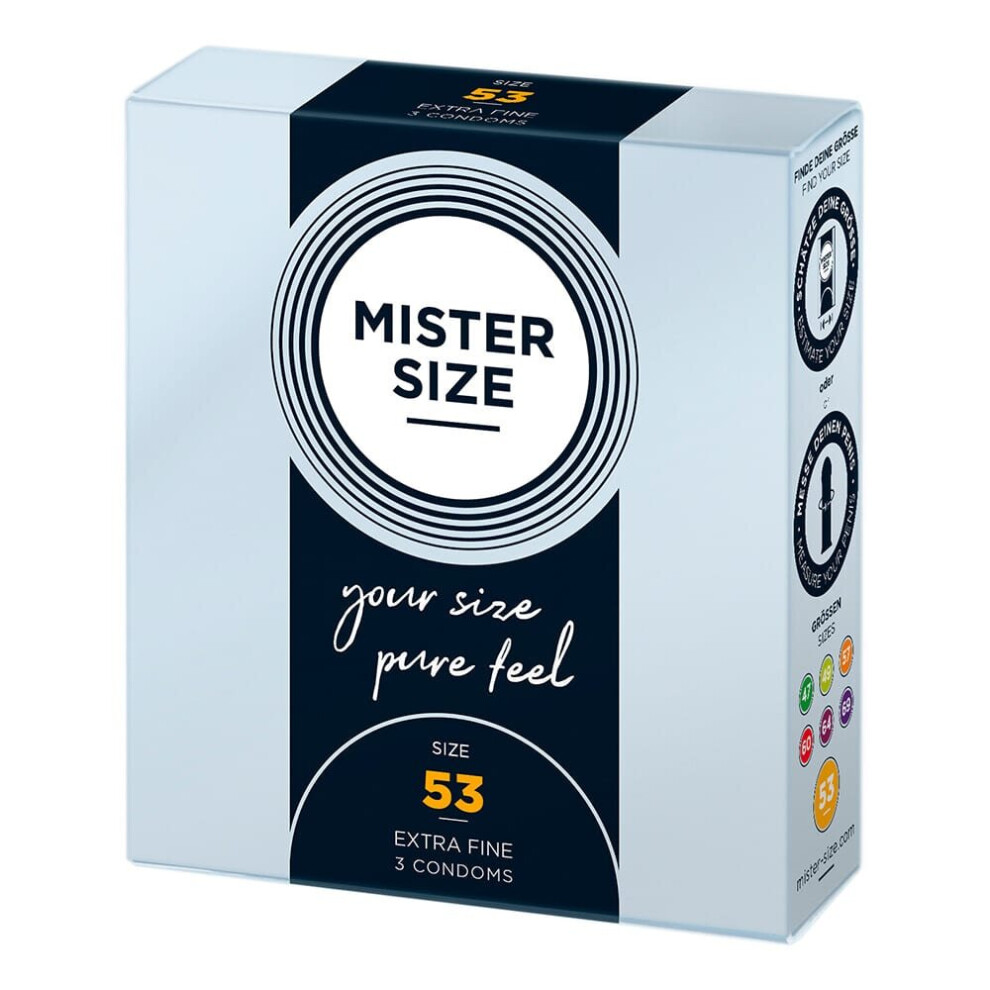 Mister Size 53Mm Natural Feel Condoms - 3 Pack