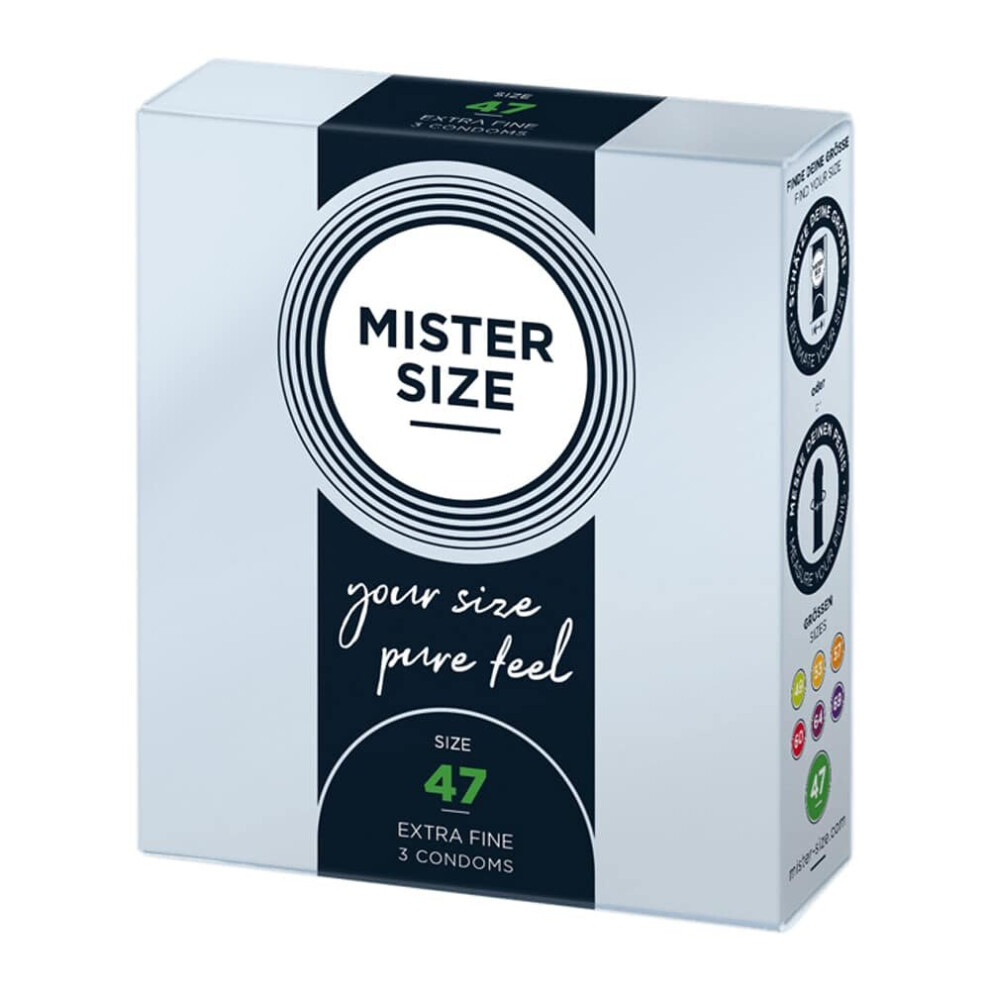 Mister Size 47Mm Natural Feel Condoms - 3 Pack