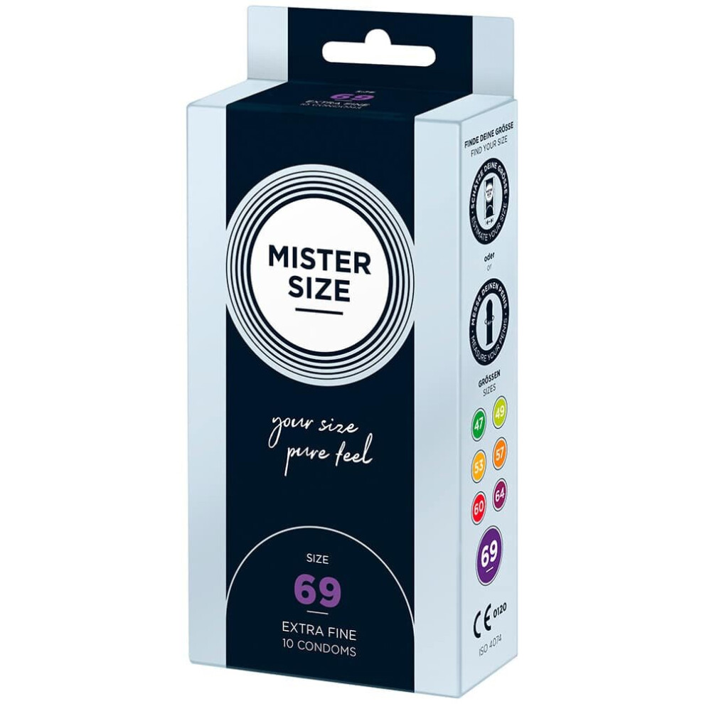 Mister Size 69Mm Natural Feel Condoms For Men - 10 Pack
