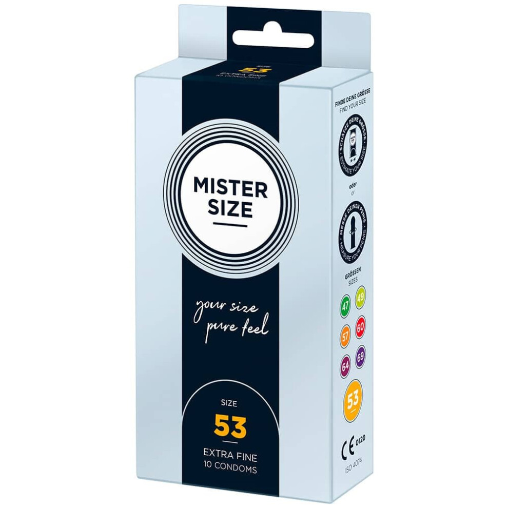 Mister Size 53Mm Natural Feel Condoms - 10 Pack