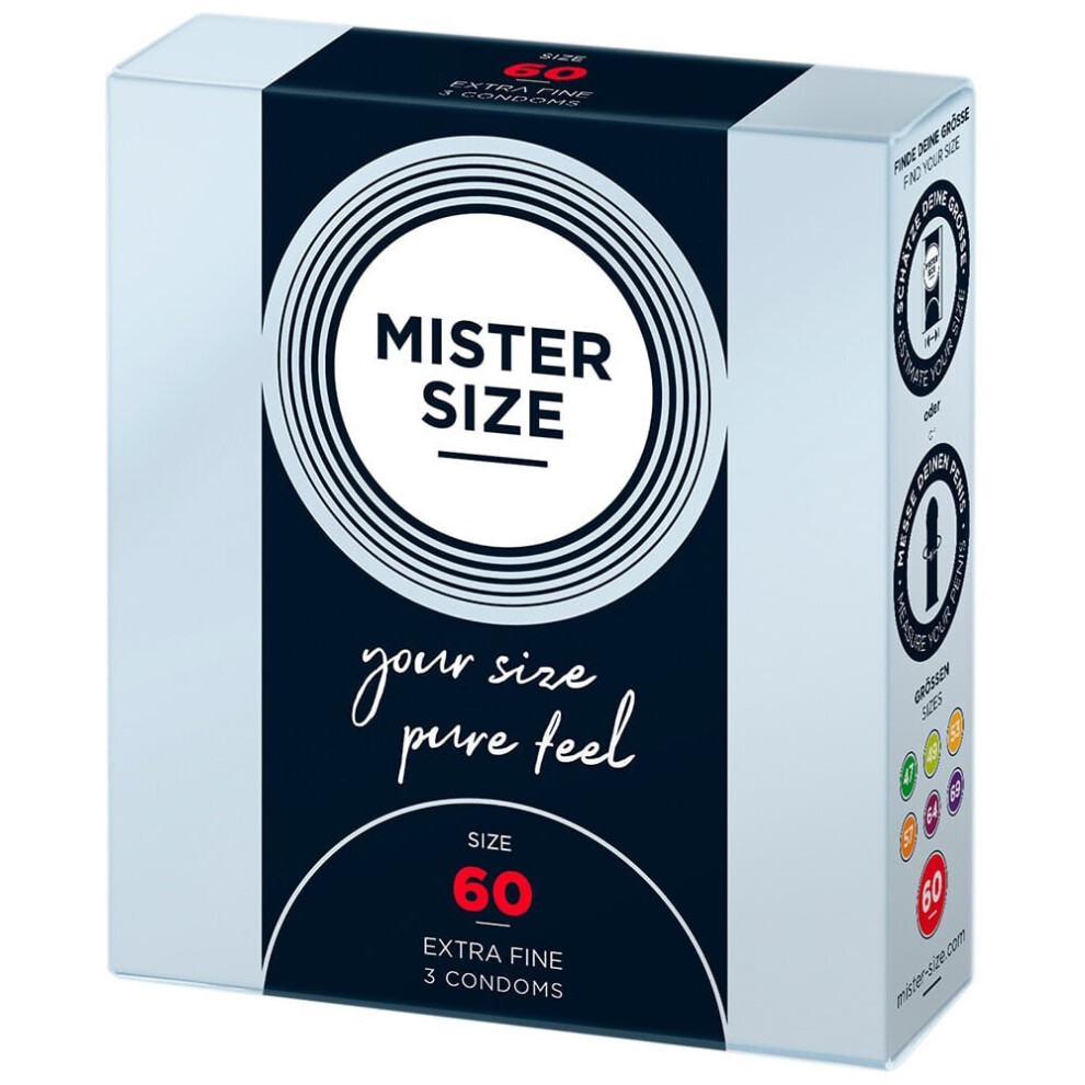 Mister Size 60Mm Natural Feel Condoms - 3 Pack