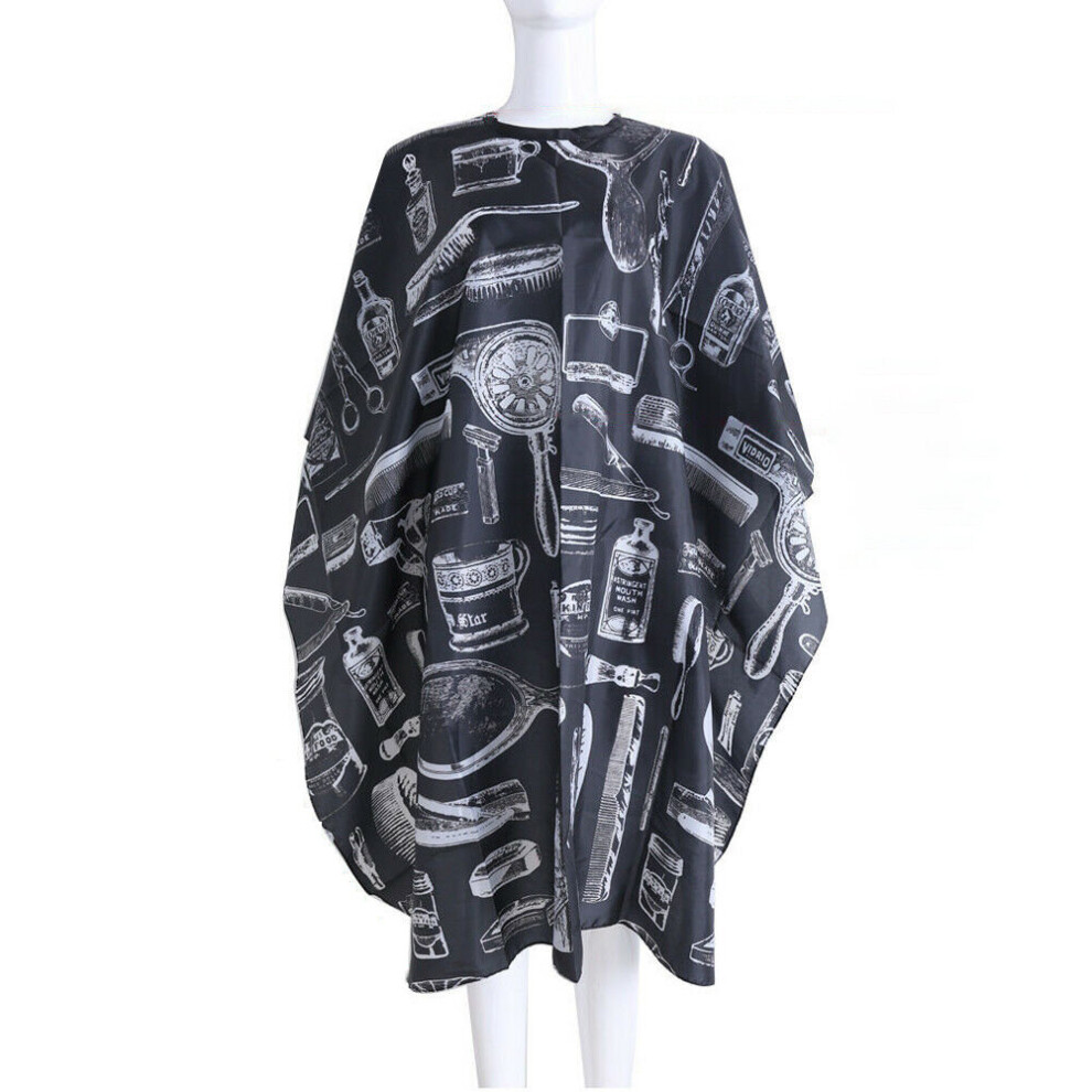 Triclicks Salon Hair Cut Hairdressing Hairdresser Barber Cape Gown Barber Cloth Apron Black