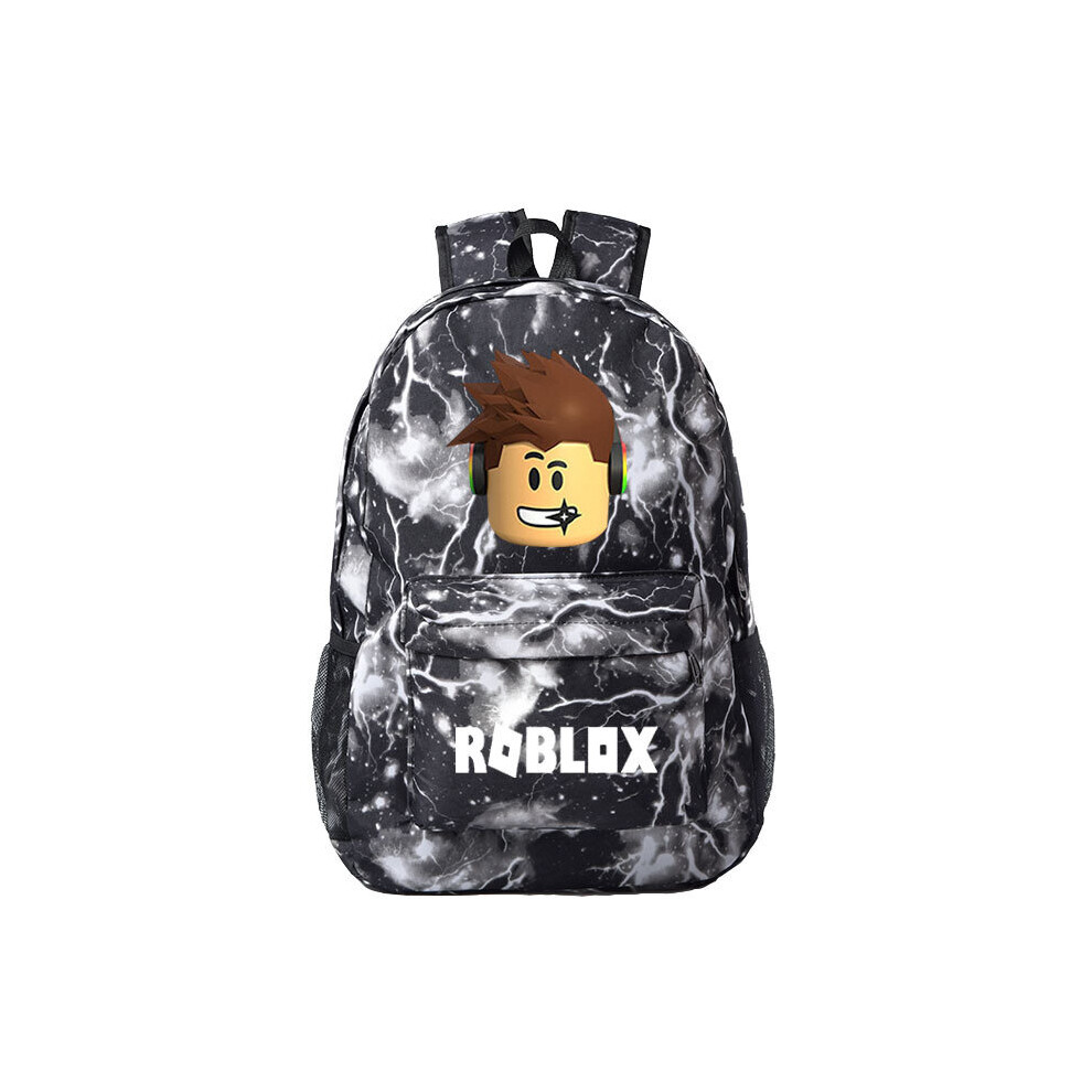 (Lightning Grey) ROBLOX Game School Bag Backpack Student Casual Backpack