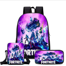 (06) Fortnite Game School Bag Backpack Lunch Bag Pencil Case 3PCS