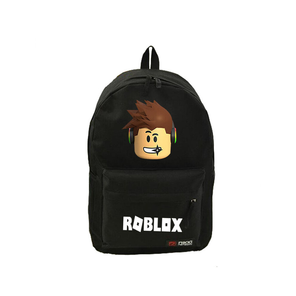 (Black) ROBLOX Game School Bag Backpack Student Casual Backpack
