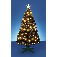 Premier Black 4ft Christmas Tree with LED Stars - Warm White