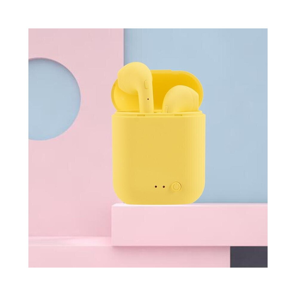 (Matte China) Wireless Earphones Bluetooth 5.0 Earphone Matte Earbuds Charging Yellow 3503950840926