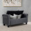 Living And Home (Dark Grey) Linen Bed End Bench Ottoman Storage Blankets Box Stool with Armrest 2