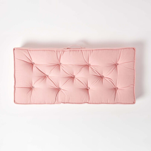 Homescapes (Pink) Cotton 2 Seater Booster Cushion 2