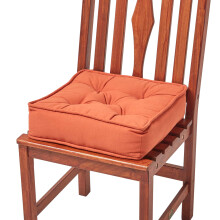 (Terracotta) Cotton Dining Chair Booster Cushion