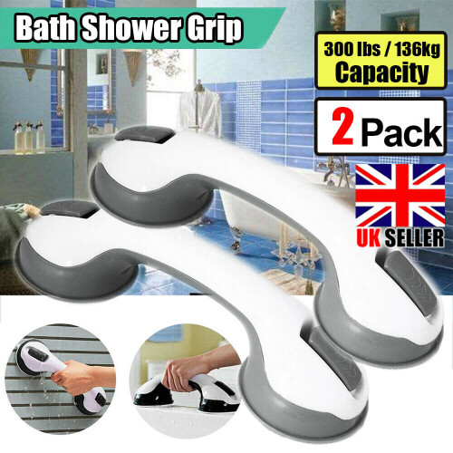 2X Safety Bath Shower Grip Handle Suction Cup Grab Bar Toilet Tub Rail