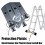 4.7M 15.4FT 14 in 1 Aluminium Folding Ladder Multi-Purpose 16 Steps 11