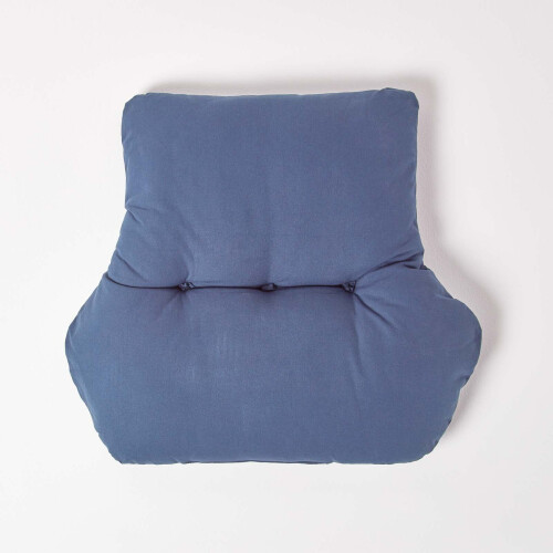 Homescapes (Navy) Cotton Back Support Cushion 2
