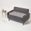 Homescapes (Charcoal Grey) Cotton 2 Seater Booster Cushion 6