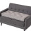 Homescapes (Charcoal Grey) Cotton 2 Seater Booster Cushion 1