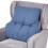 Homescapes (Navy) Cotton Back Support Cushion 1