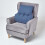 Homescapes (Navy) Cotton Back Support Cushion 2