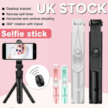 (White) 3in1 Wireless Bluetooth Selfie Stick Monopod Mini Tripod Remote For Android/IOS