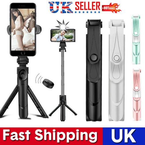 (White) 3in1 Wireless Bluetooth Selfie Stick Monopod Mini Tripod Remote For Android/IOS 1