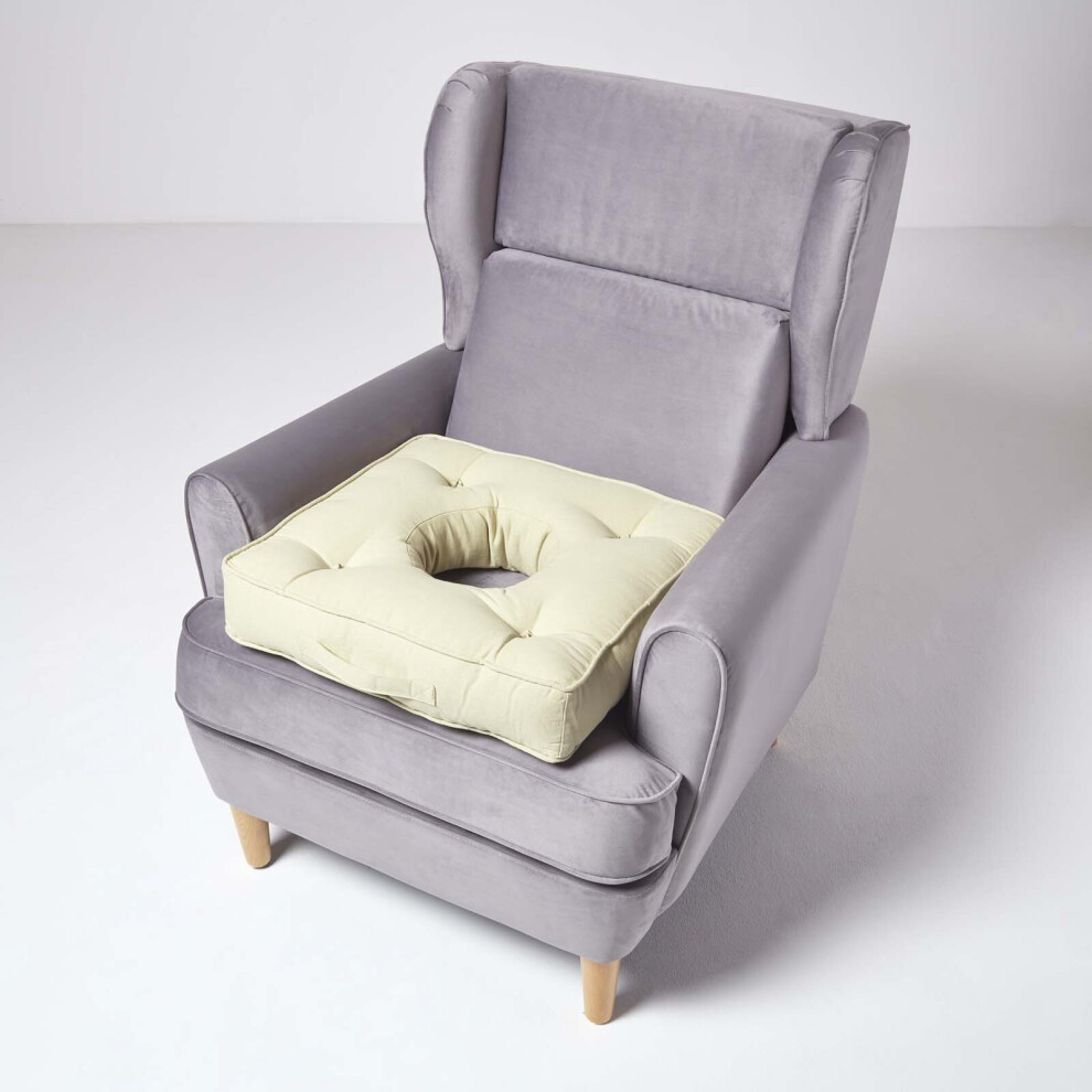 Homescapes Green (Sage ) Pressure Relief Armchair Booster Cushion 10Cm