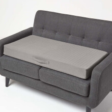 (Charcoal Grey) Orthopaedic Foam 2 Seater Booster Cushion Cotton Removable Cover