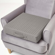 (Charcoal Grey) Orthopaedic Foam Armchair Booster Cushion Cotton Removable Cover