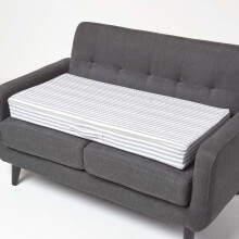 (Grey and White) Orthopaedic Foam 2 Seater Booster Cushion Cotton Removable Cover