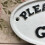 White Cast Iron Please Close The Gate Sign 3